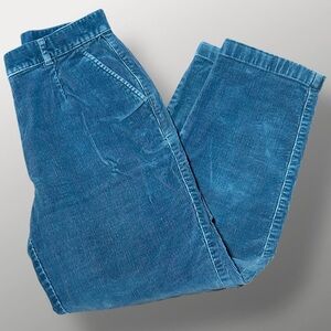 L.L. Bean Vintage Blue Corduroy Trousers Womens Sz 6 Petite RN 71341